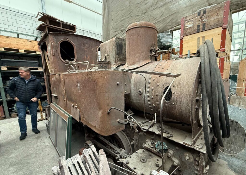 Ausflug zur Baumschulbahn beim Zulauf in Schinznach - Einblick in die Werkstatt